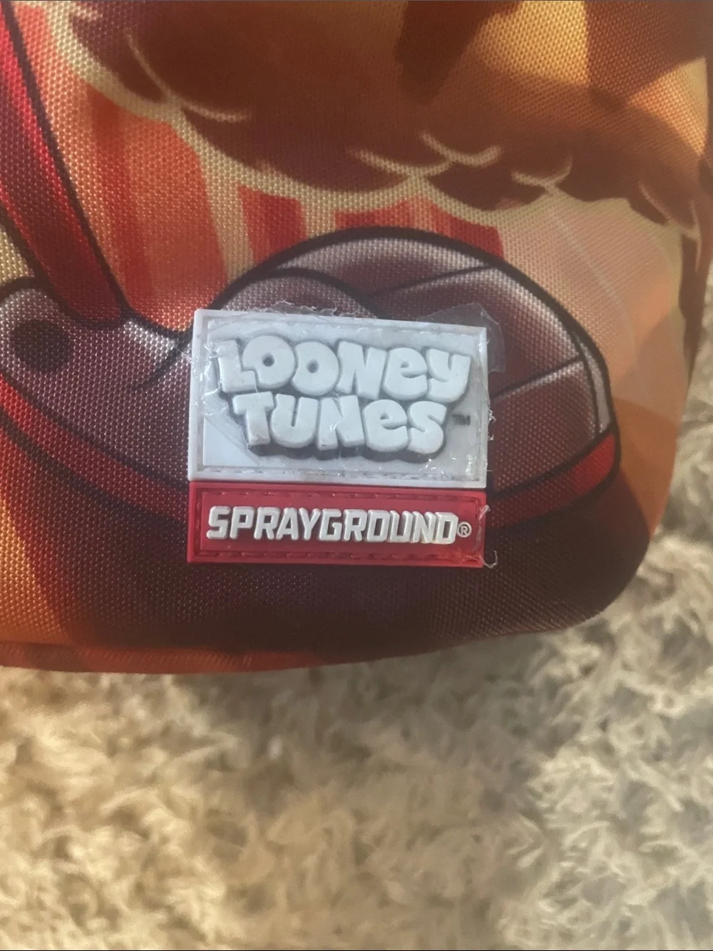 Looney Tones Marvin the Martian Graphic Backpack - Orange / Brown